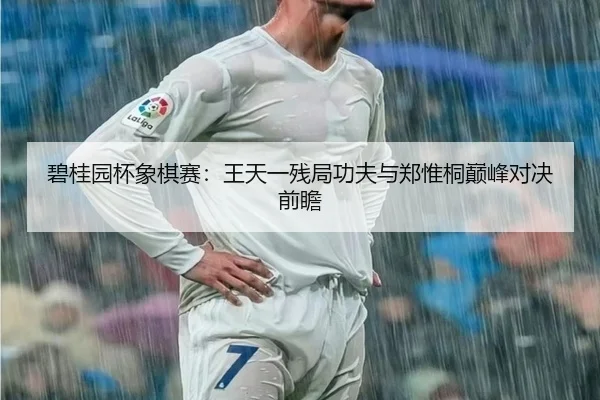 碧桂园杯象棋赛：王天一残局功夫与郑惟桐巅峰对决前瞻